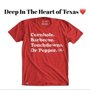 NEW Texas Men's Cornhole Barbecue Touchdowns Dr. Pepper Tee T-Shirt XXL XXXL 3X